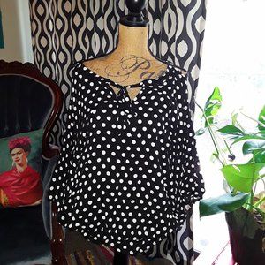 Light weight polka dot top